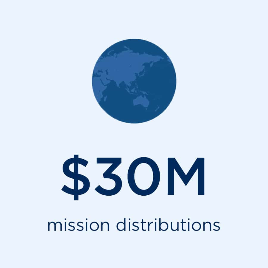 $30M mission distributions